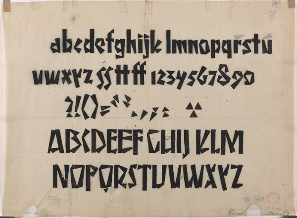 Vojtěch Preissig - Studie písma ke knize The House 