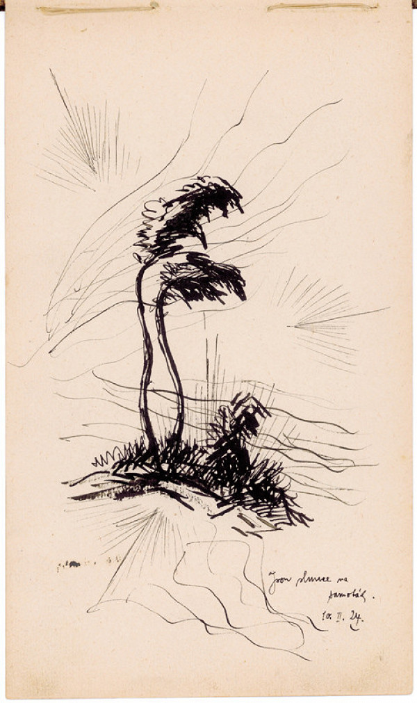 Vladimír Holan - Náčrtník, kresba Jsou slunce na samotách 