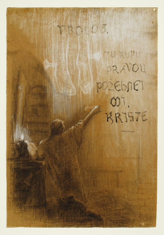 František Bílek - Prolog (ilustrace k básni Sigismunda Boušky ze sbírky Pietas) 